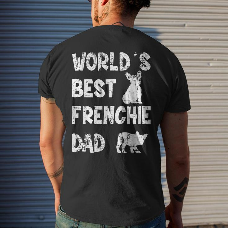 World´S Best Frenchie Dad French Bulldog Dog Lover Men's Back Print T-shirt Gifts for Him