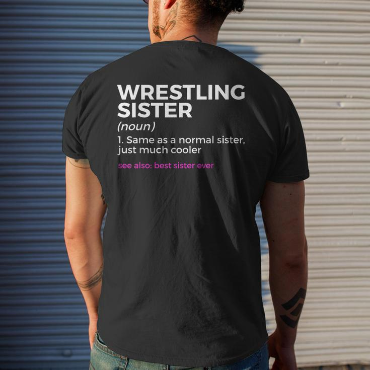 Wrestling Sister Definition Best Sister Ever Mens Back Print T-shirt Gifts for Him