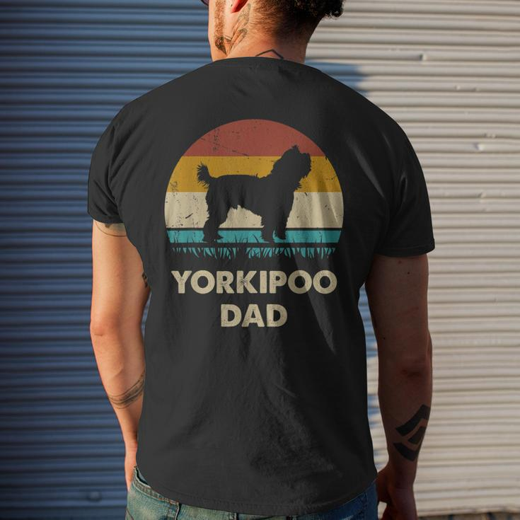 Yorkipoo Dad For Men Yorkipoo Dog Lovers Vintage Dad Men's T-shirt Back Print Gifts for Him