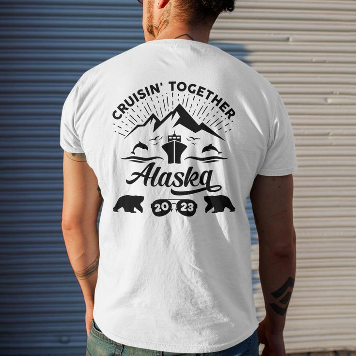 Alaska Cruise 2023 Family Summer Vacation Travel Matching V2 Men's Back Print T-shirt Gifts for Him