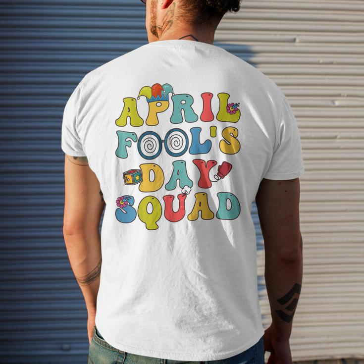 April Fools Day Squad Pranks Quote April Fools Day Men's Back Print T-shirt Gifts for Him