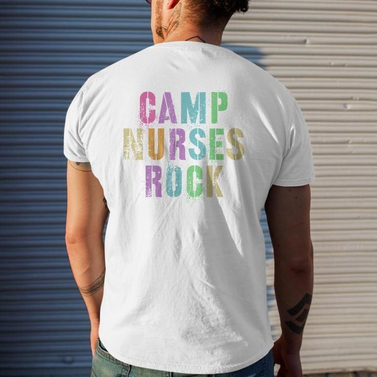 Camp Nurses Rocks Funny Camping Medical Crew Mens Back Print T-shirt Gifts for Him