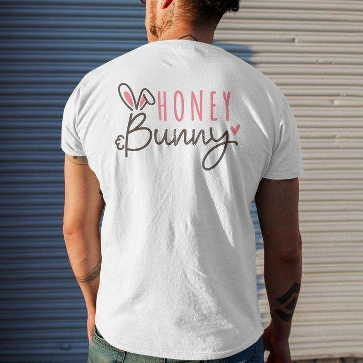 Cute Easter Bunny Vintage Happy Easter Honey Bunny Men's T-shirt Back Print Gifts for Him