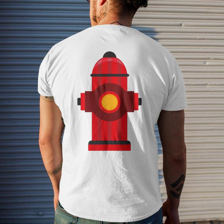 Fireman Fire Hydrant Fire Fighter Men's T-shirt Back Print Gifts for Him