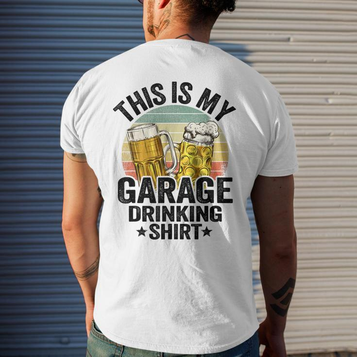 Garage Drinker Dad Vintage Beer This Is My Garage Drinking Men's T-shirt Back Print Gifts for Him