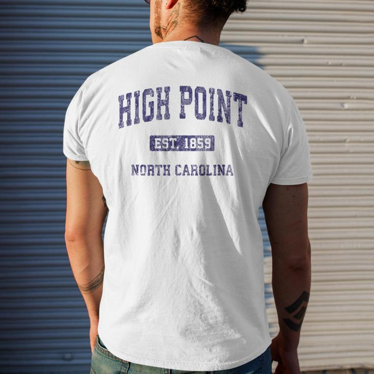 High Point North Carolina Nc Vintage Athletic Sports Men's Back Print T-shirt Gifts for Him