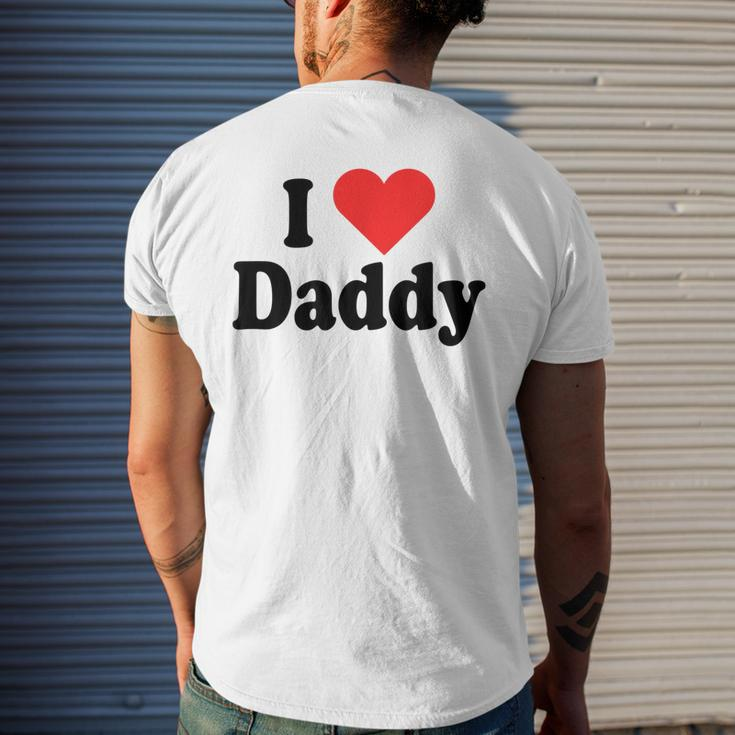 I Love Daddy Heart Gift For Fathers Day Father Dad Daddy Mens Back Print T-shirt Gifts for Him