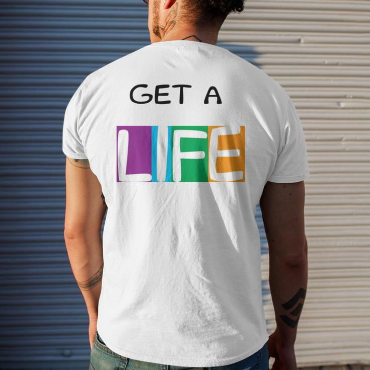 Get A Life The Game Of Life Board Game Men's Back Print T-shirt Gifts for Him