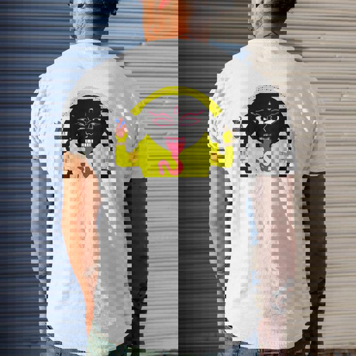 Maa Kali Spiritual Hinduism Jainism And Buddhism Men's Back Print T-shirt Gifts for Him