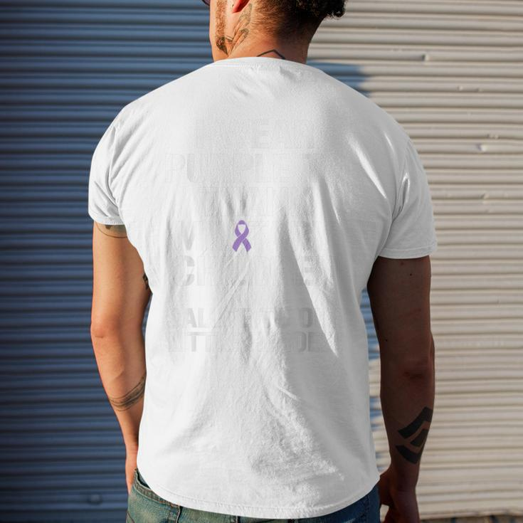 Military Child Month Purple Up Pride Brave HeroesMen's T-shirt Back Print Gifts for Him