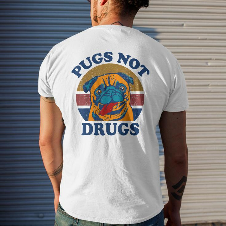 Pugs Not Drugs For Pug Lovers Men's T-shirt Back Print Gifts for Him