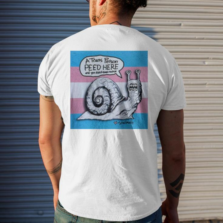 A Trans Person Peed Here Men's Back Print T-shirt Gifts for Him