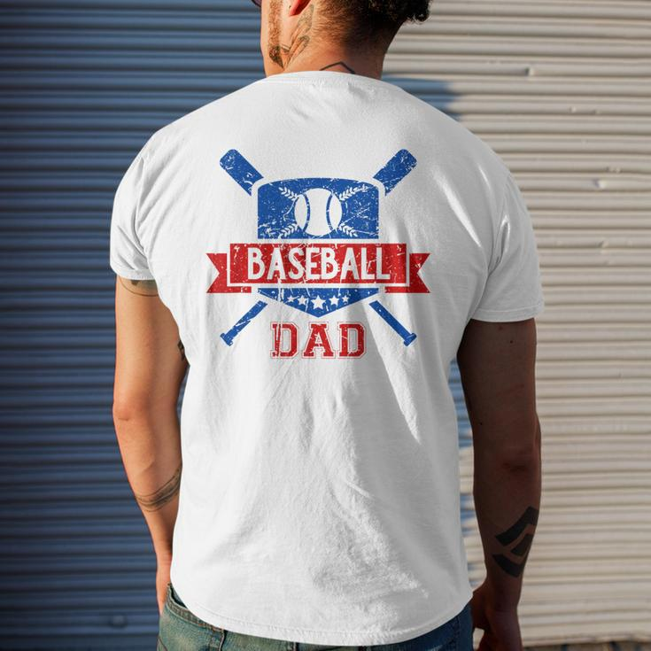 Vintage Baseball Dad Men's T-shirt Back Print Gifts for Him