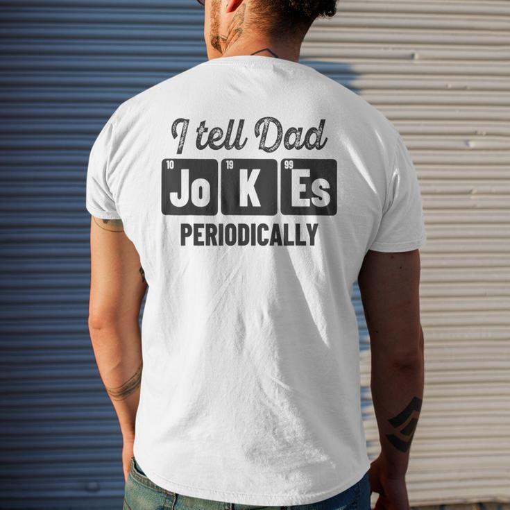 Vintage Fathers Day I Tell Dad Jokes Periodically Science Men's T-shirt Back Print Gifts for Him