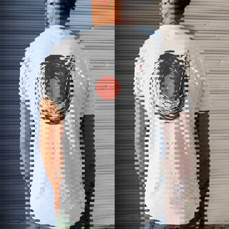 Vintage Vinyl Record Player Summer Vibes Retro Style Men's T-shirt Back  Print | Seseable CA