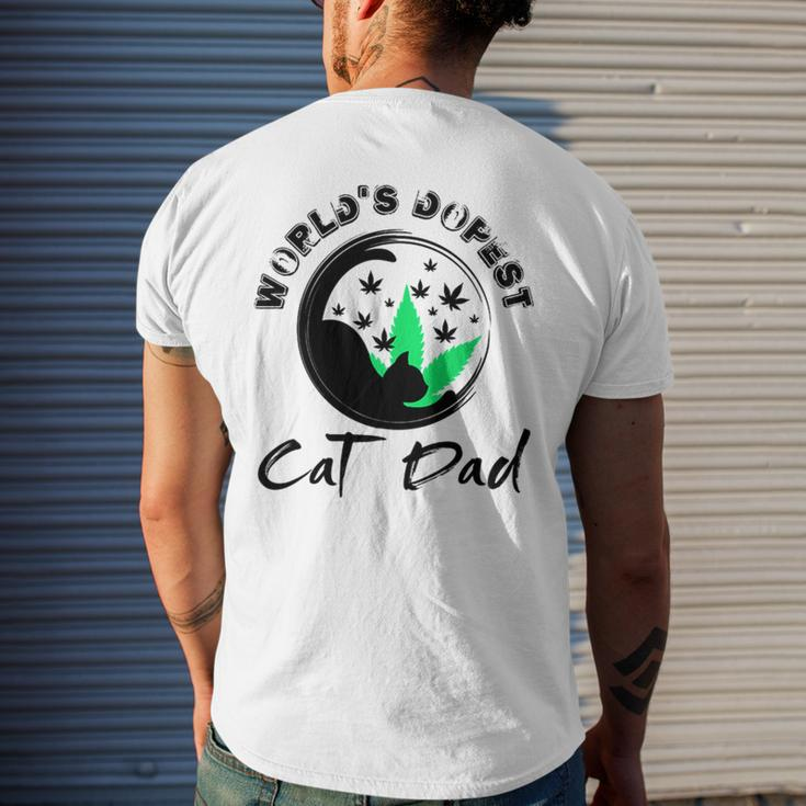 World’S Dopest Cat Dad Men's Back Print T-shirt Gifts for Him