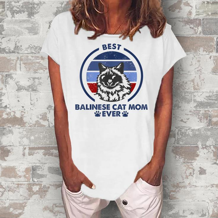 Best Cat Mom Ever Balinese Cat Women's Loosen T-shirt