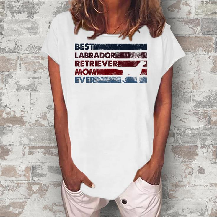 Best Dog Mom Ever Mother Lab Labrador Retriever Women's Loosen T-shirt