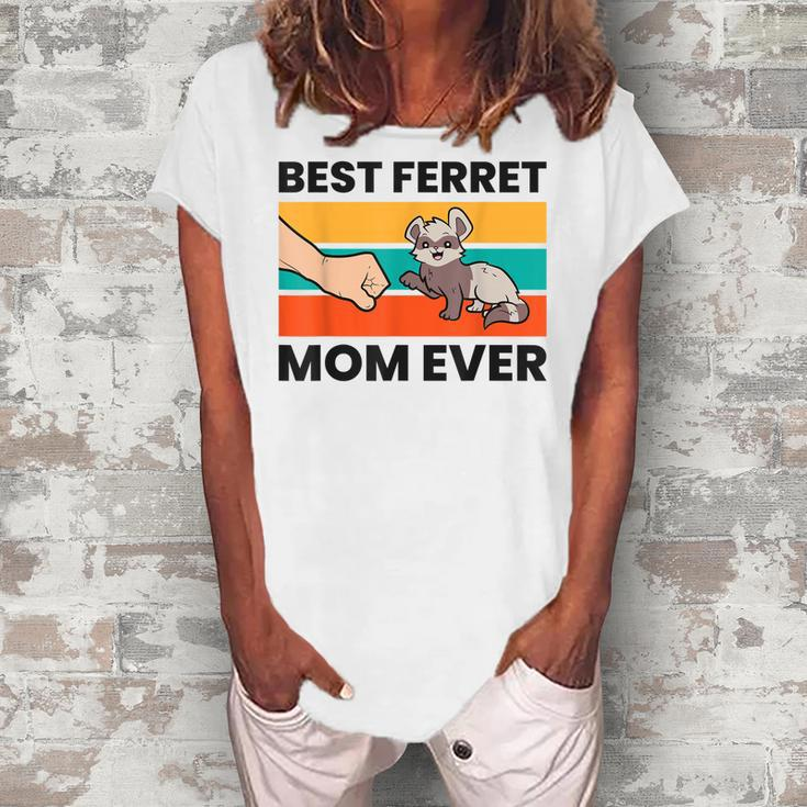 Best Ferret Mom Ever Ferret Owner Mama Pet Ferrets Women's Loosen T-shirt