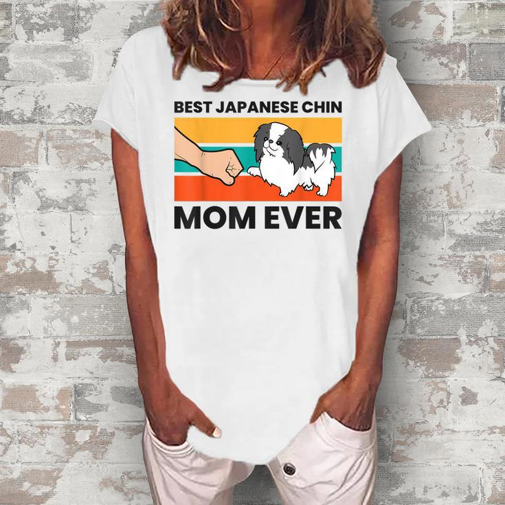 Best Japanese Chin Mom Ever Japanese Spaniel Mom Women's Loosen T-shirt