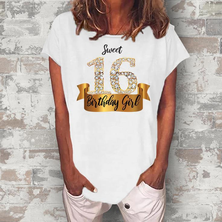Cute Yellow White Sweet 16 Style I 16Th Birthday Outfit Women's Loosen T-Shirt