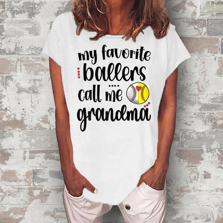 Favorite Softball Baseball Players Call Me Grandma Baller Women's Loosen T-Shirt
