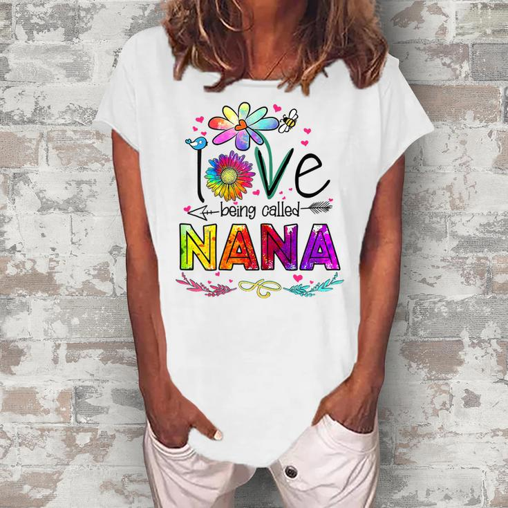 I Love Being Called Nana Daisy Flower Cute Women's Loosen T-Shirt