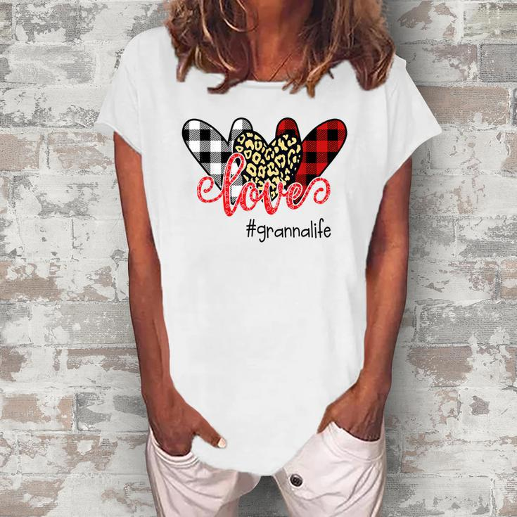 Love Granna Life For Women Love Heart Women's Loosen T-Shirt