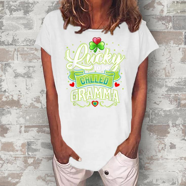 Lucky To Be Called Gramma St Patricks Day Proud Grandma Women's Loosen T-Shirt