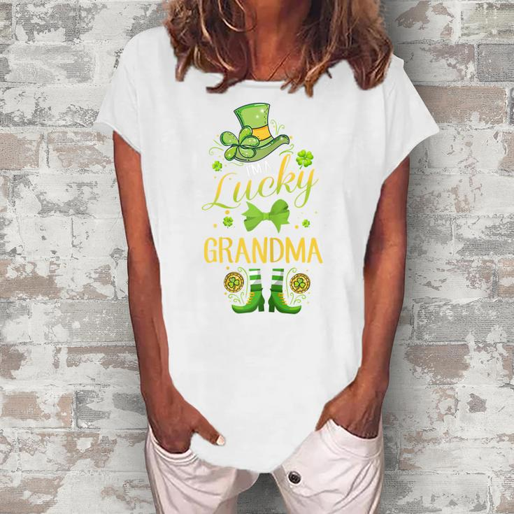 Im A Lucky Grandma St Pattys Day For Grandmother Women's Loosen T-Shirt