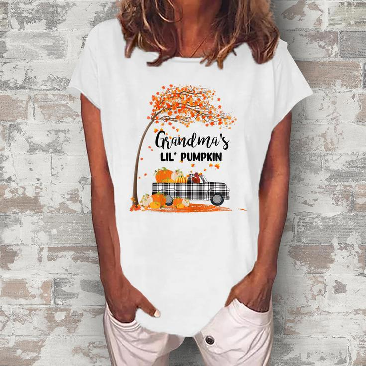 Ph Plaid Truck Pumpkin Thanksgiving Grandma Costume Family Women's Loosen T-Shirt