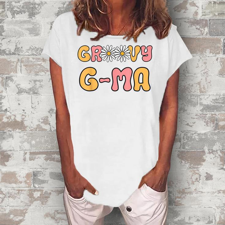 Retro Groovy Gma Grandma Hippie Family Matching Women's Loosen T-Shirt