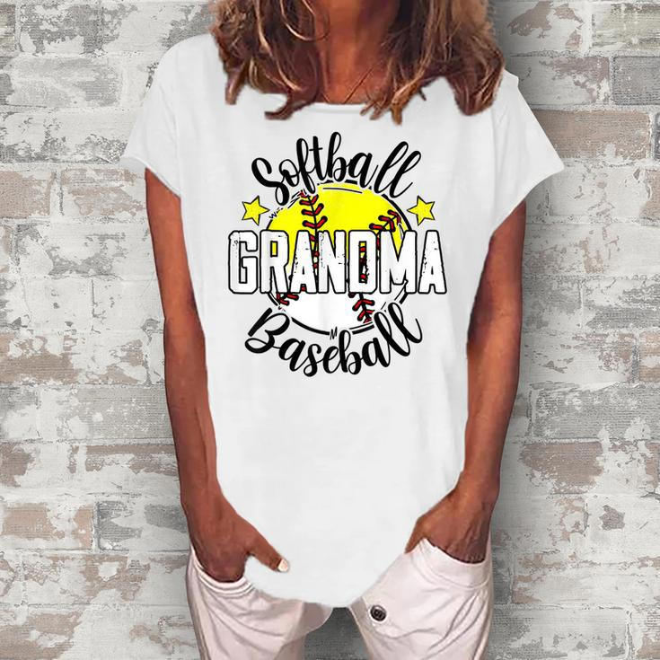 Softball Baseball Grandma Happy Women's Loosen T-Shirt