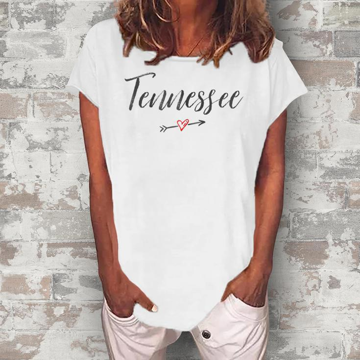 Tennessee Vintage I Love Heart Tn Women's Loosen T-Shirt