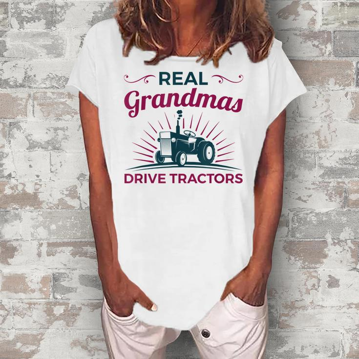 Tractor Grandma Farm Real Grandmas Drive Tractors Women's Loosen T-Shirt