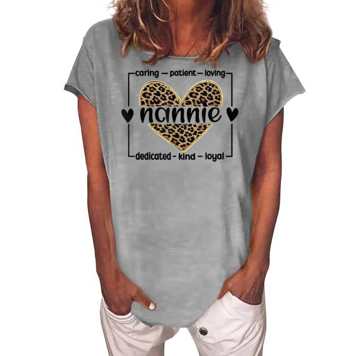 Best Nannie Grandmother Appreciation Nannie Grandma Women's Loosen T-Shirt