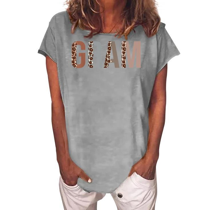 Gram Leopard Print Mom Cute Grandma Women's Loosen T-Shirt