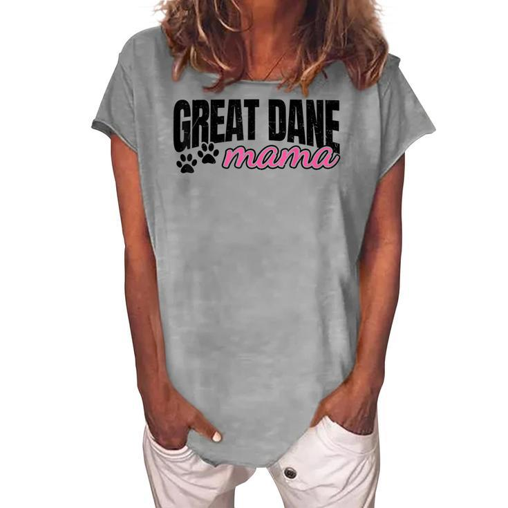Great Dane Mama Dog Mom Grandma Womens Women's Loosen T-Shirt