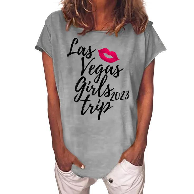 Las Vegas Girls Trip 2023 Nevada Vacation Fun Matching Group Women's Loosen T-Shirt