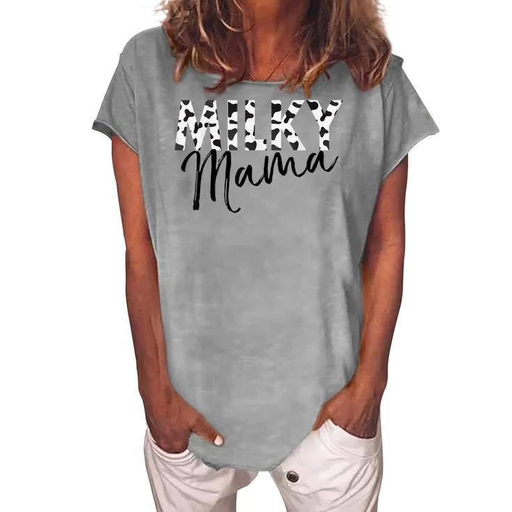 Milky Mama Breastfeeding New Mom Women Breast Feeding Women's Loosen T-Shirt