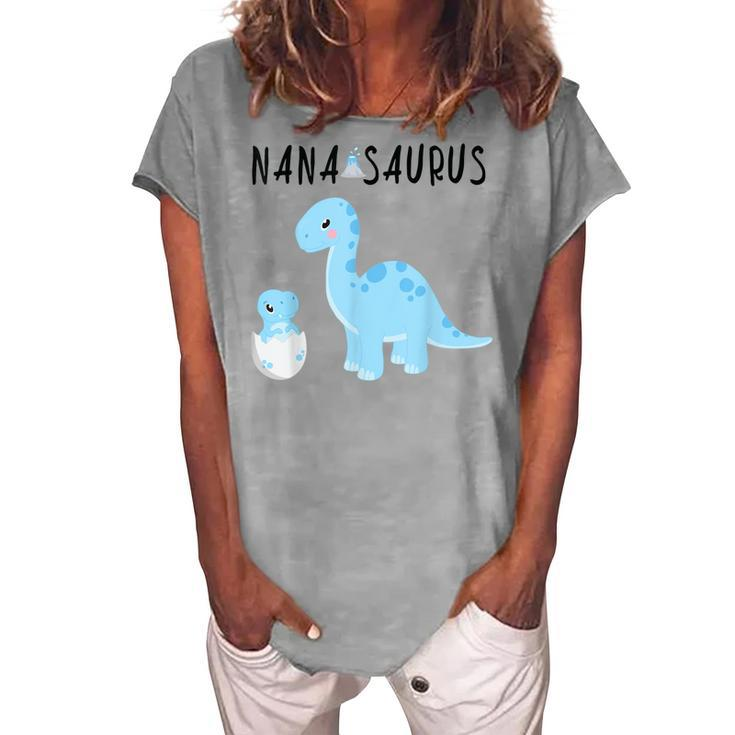 Nanasaurus For Grandma Matching Dinosaur For Women Women's Loosen T-Shirt