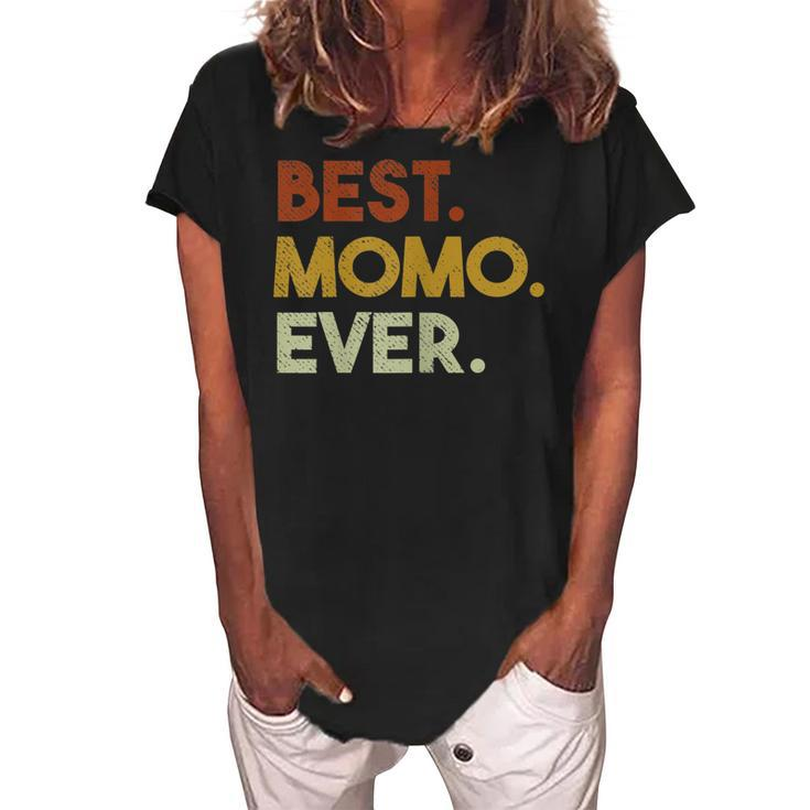 Best Momo Ever Gifts For Grandma Mothers Day Gift For Womens Women's Loosen Crew Neck Short Sleeve T-Shirt
