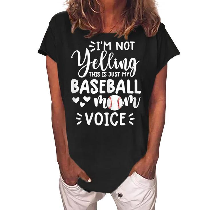 Funny S For Women Baseball Mom  Baseball Gift For Womens Women's Loosen Crew Neck Short Sleeve T-Shirt