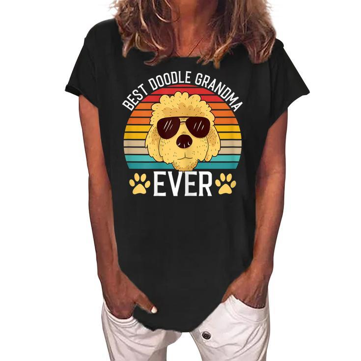 Goldendoodle Best Doodle Grandma Ever Gift For Womens Women's Loosen Crew Neck Short Sleeve T-Shirt