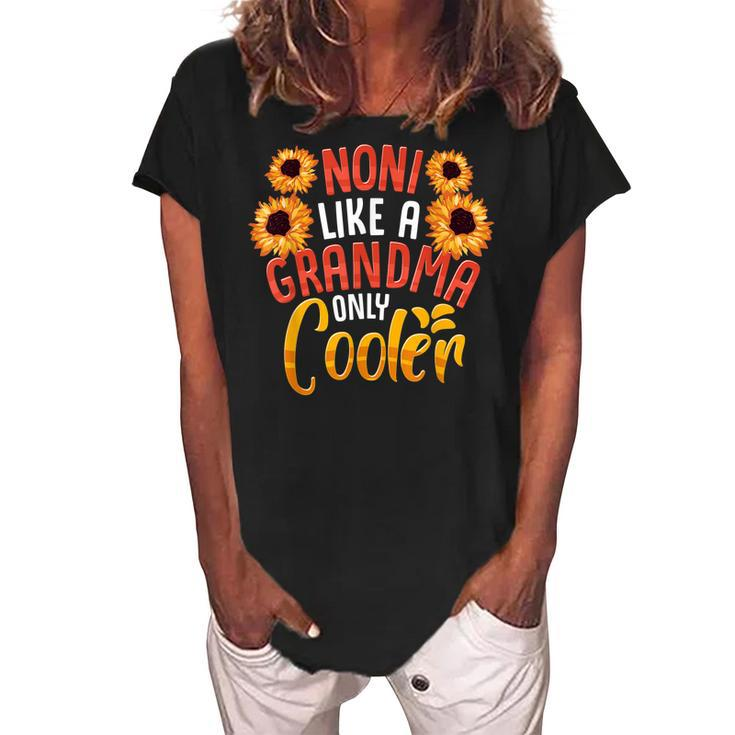 Noni Like A Grandma Only Cooler Cute Mothers Day Gifts Women's Loosen Crew Neck Short Sleeve T-Shirt