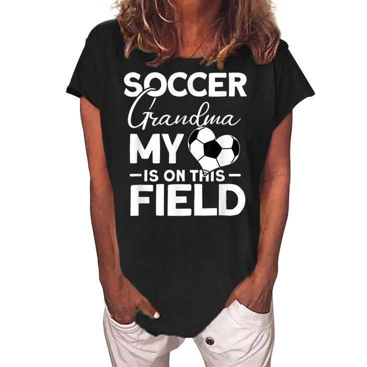 Soccer Grandma Player Funny Soccer Women's Loosen Crew Neck Short Sleeve T-Shirt