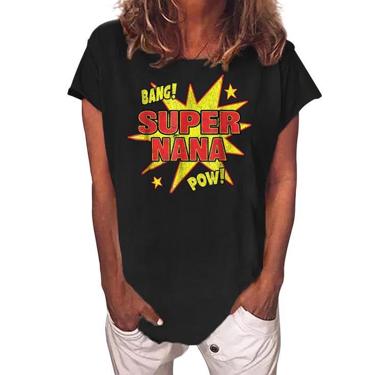 Super Nana Super Power Grandma Family Women s T shirt Back Print