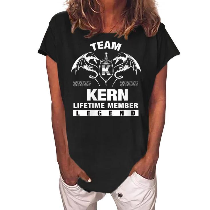 Team Kern Lifetime Member Gifts Gift For Womens Women's Loosen Crew Neck Short Sleeve T-Shirt