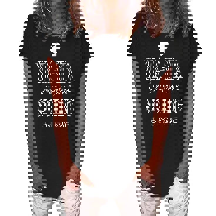 Yiayia Is My Name Yiayia Gifts For Greece Greek Grandma Women's Loosen Crew Neck Short Sleeve T-Shirt