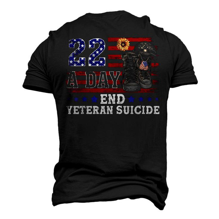 22 A Day Take Their Lives End Veteran Suicide Supporter Men's 3D T-Shirt Back Print
